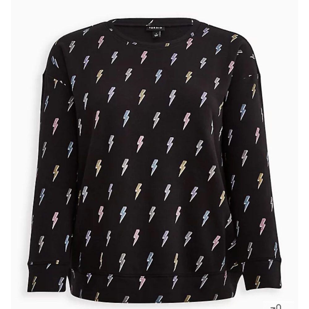 Torrid Size 2 (18/20) Fleece Lightning Bolt Sweater
